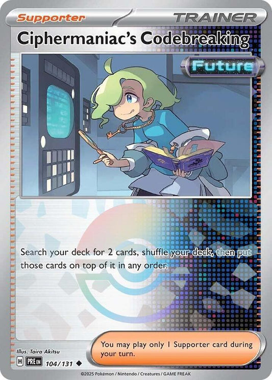 Ciphermaniac's Codebreaking (Poke Ball Pattern) 104/131  - Holofoil SV Prismatic Evolutions - Uncommon