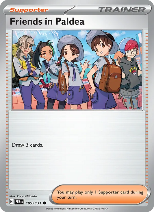 Friends in Paldea 109/131  - Reverse Holofoil SV Prismatic Evolutions - Common