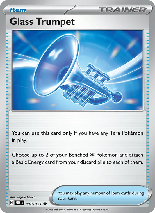 Glass Trumpet 110/131  - Reverse Holofoil SV Prismatic Evolutions - Uncommon