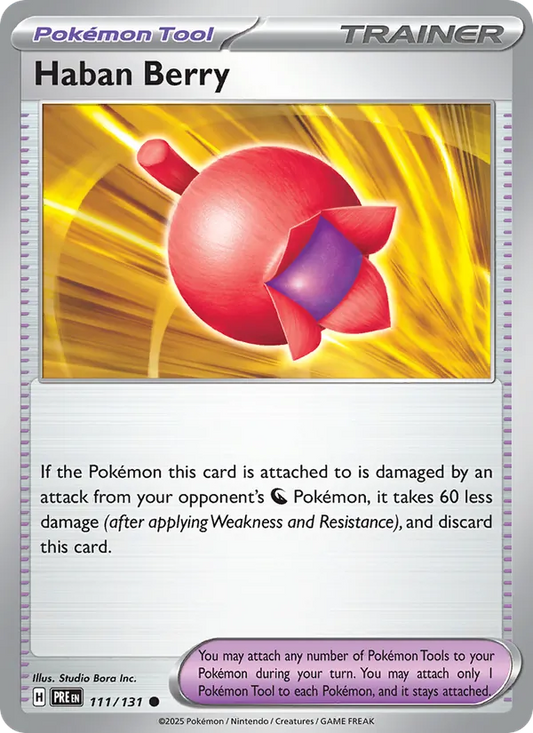 Haban Berry 111/131  - Reverse Holofoil SV Prismatic Evolutions - Common