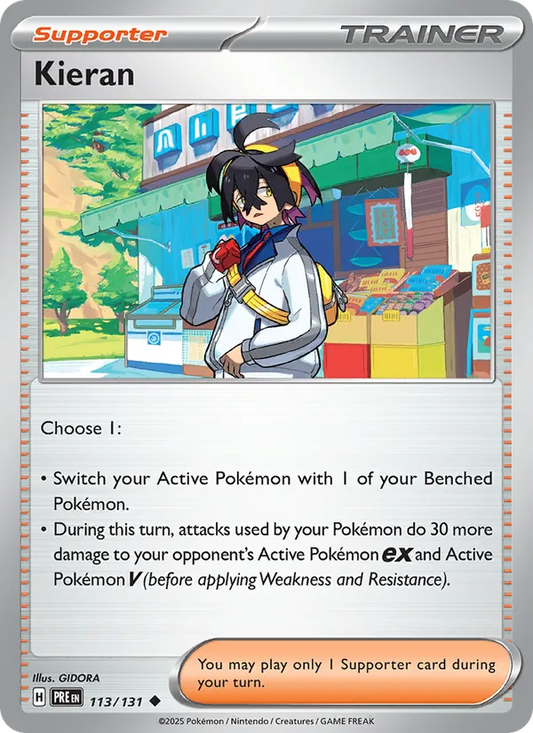 Kieran 113/131  - Reverse Holofoil SV Prismatic Evolutions - Uncommon