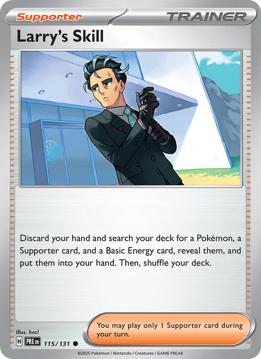 Larry's Skill 115/131  - Reverse Holofoil SV Prismatic Evolutions - Common