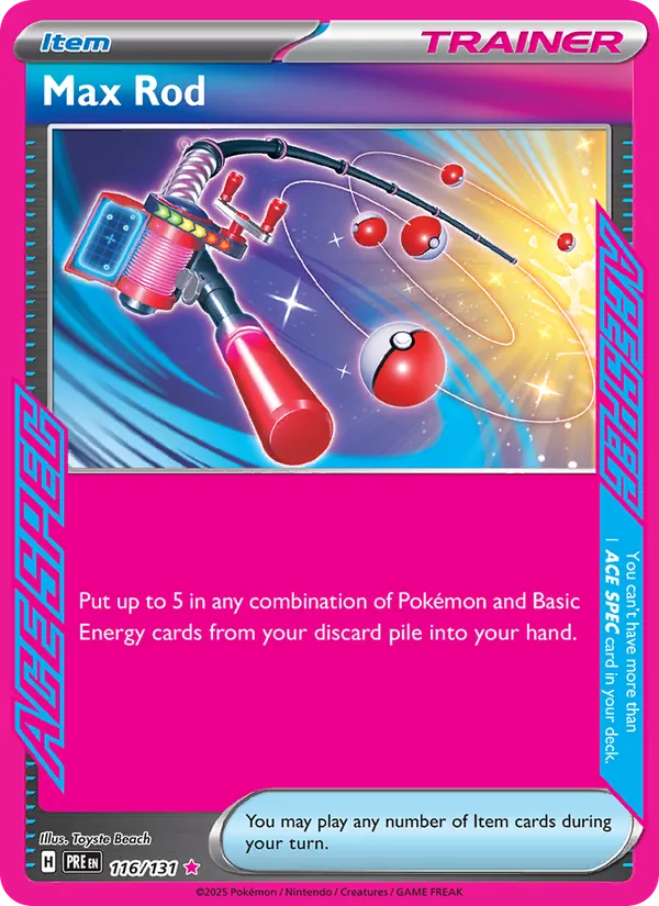 Max Rod 116/131  - Holofoil SV Prismatic Evolutions - ACE SPEC Rare