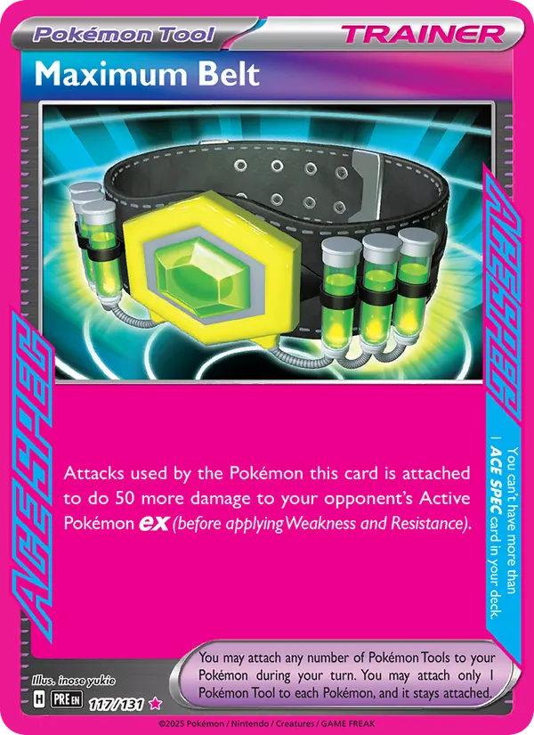 Maximum Belt 117/131  - Holofoil SV Prismatic Evolutions - ACE SPEC Rare