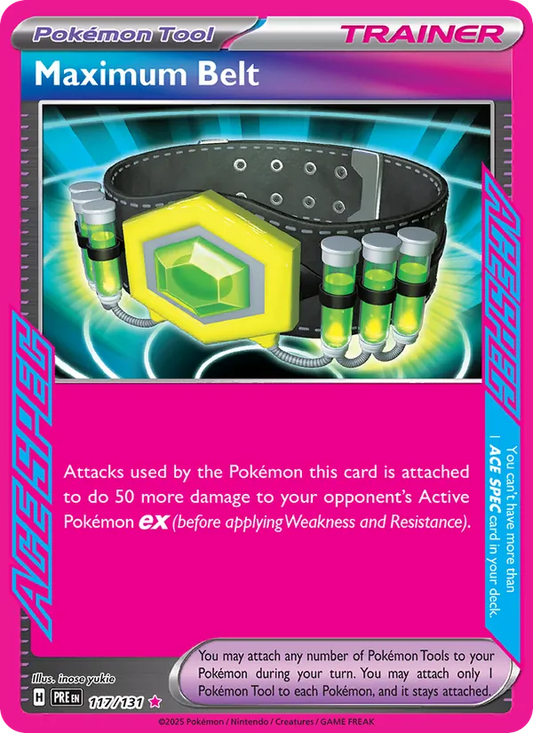 Maximum Belt 117/131  - Holofoil SV Prismatic Evolutions - ACE SPEC Rare