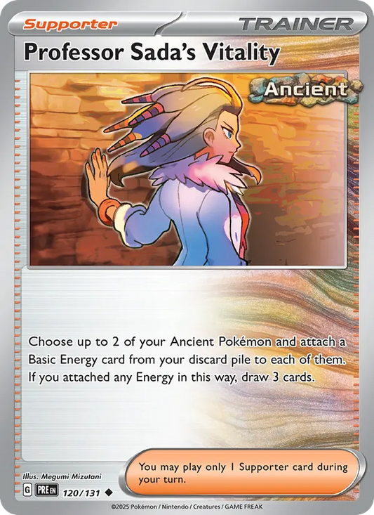 Professor Sada's Vitality 120/131  - Reverse Holofoil SV Prismatic Evolutions - Uncommon