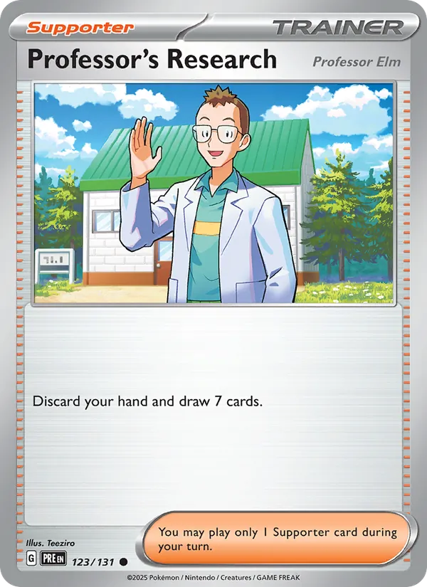 Professor's Research 123/131  - Reverse Holofoil SV Prismatic Evolutions - Common