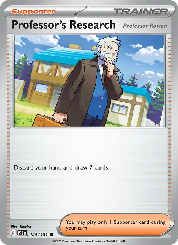 Professor's Research 124/131  - Reverse Holofoil SV Prismatic Evolutions - Common