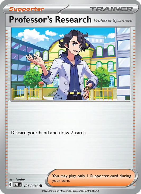 Professor's Research 125/131  - Reverse Holofoil SV Prismatic Evolutions - Common