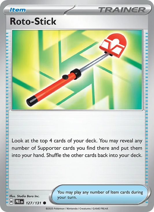 Roto-Stick 127/131  - Reverse Holofoil SV Prismatic Evolutions - Common