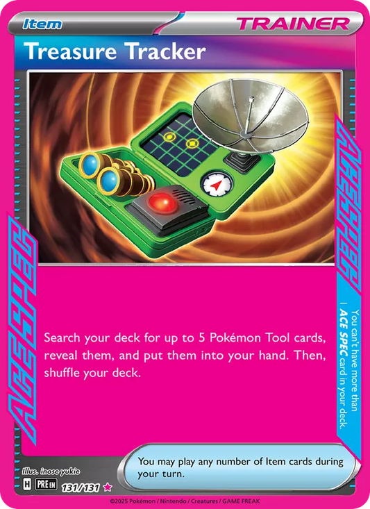 Treasure Tracker 131/131  - Holofoil SV Prismatic Evolutions - ACE SPEC Rare