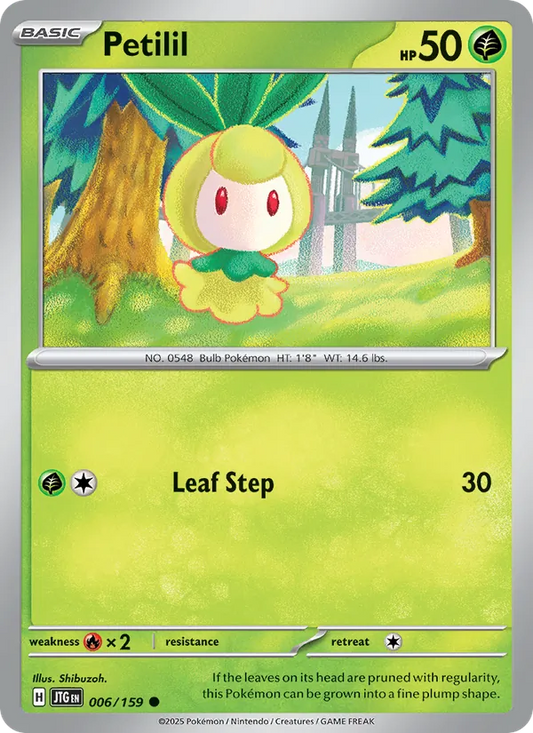 Petilil 006/159  - Reverse Holofoil SV09 Journey Together - Common