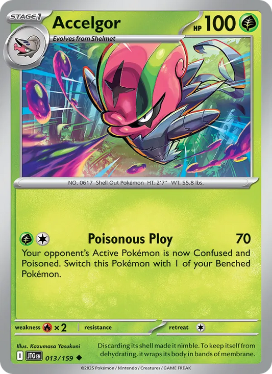 Accelgor 013/159  - Reverse Holofoil SV09 Journey Together - Uncommon