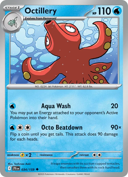 Octillery 034/159  - Reverse Holofoil SV09 Journey Together - Uncommon