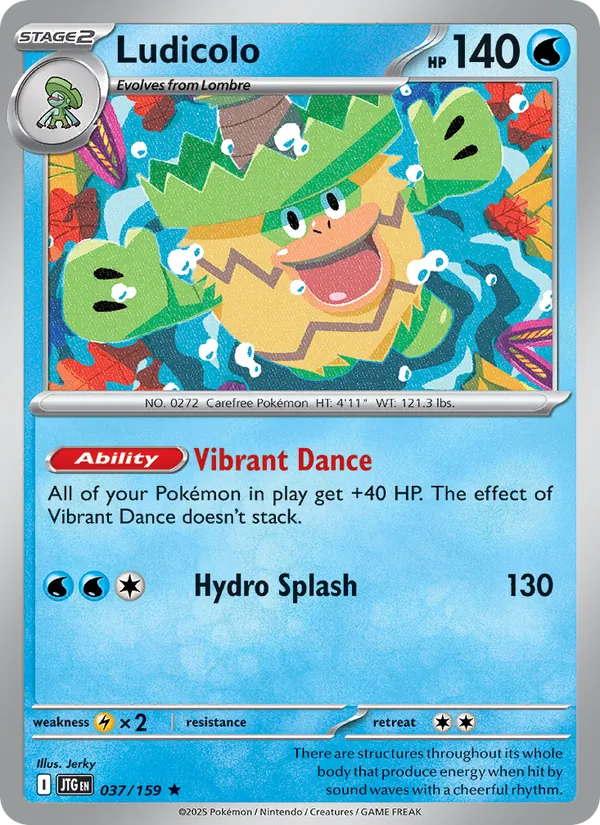 Ludicolo 037/159  - Holofoil SV09 Journey Together - Rare