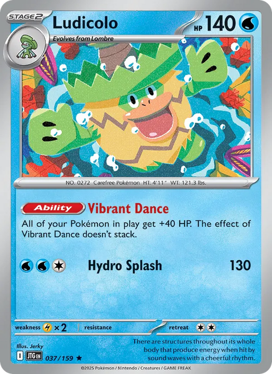 Ludicolo 037/159  - Holofoil SV09 Journey Together - Rare
