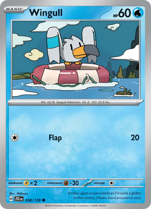 Wingull 038/159  - Reverse Holofoil SV09 Journey Together - Common