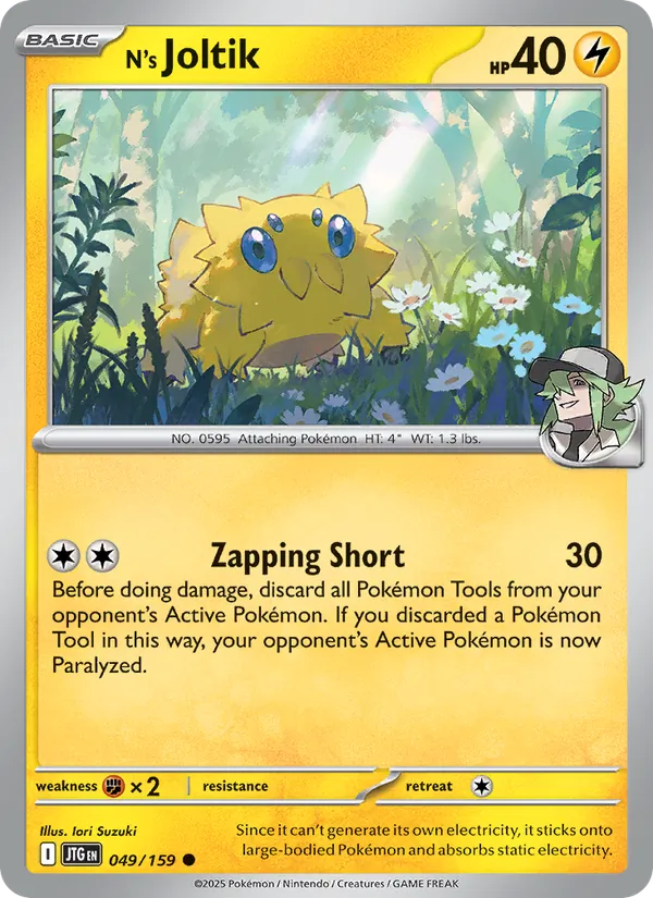 N's Joltik 049/159  - Reverse Holofoil SV09 Journey Together - Common