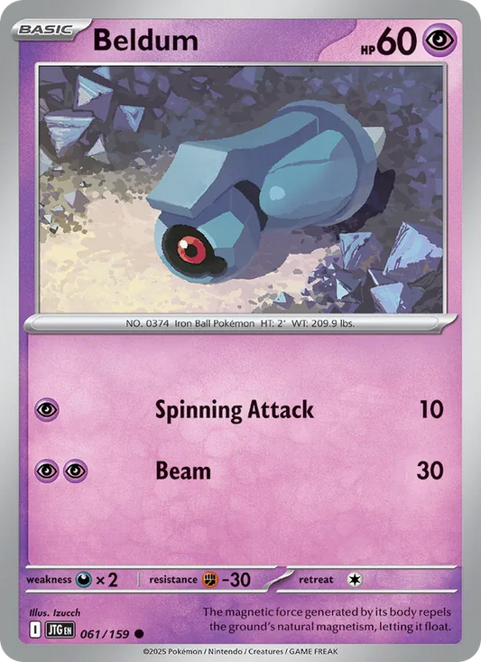 Beldum 061/159  - Reverse Holofoil SV09 Journey Together - Common