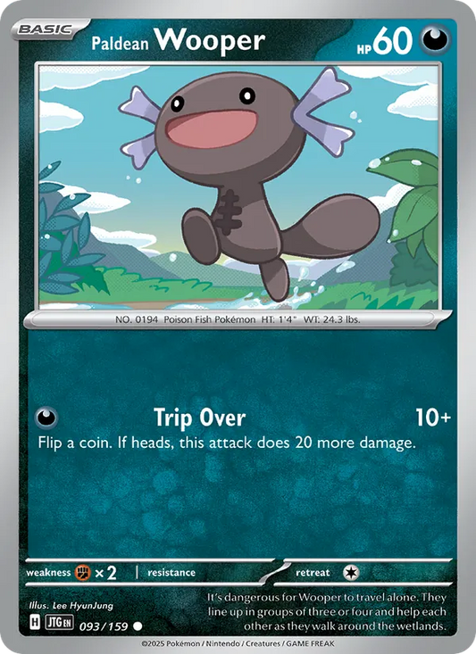Paldean Wooper 093/159  - Reverse Holofoil SV09 Journey Together - Common