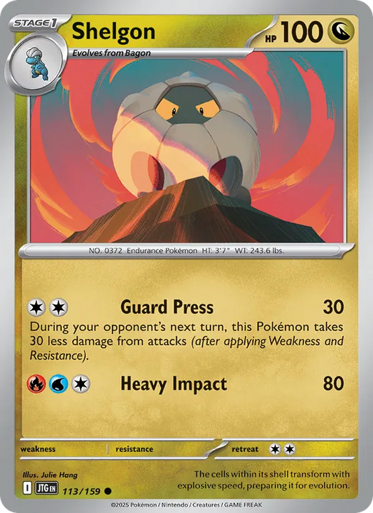 Shelgon 113/159  - Reverse Holofoil SV09 Journey Together - Common