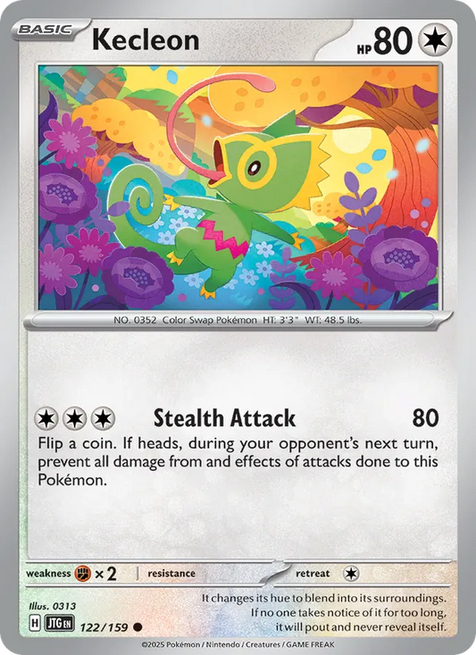 Kecleon 122/159  - Reverse Holofoil SV09 Journey Together - Common