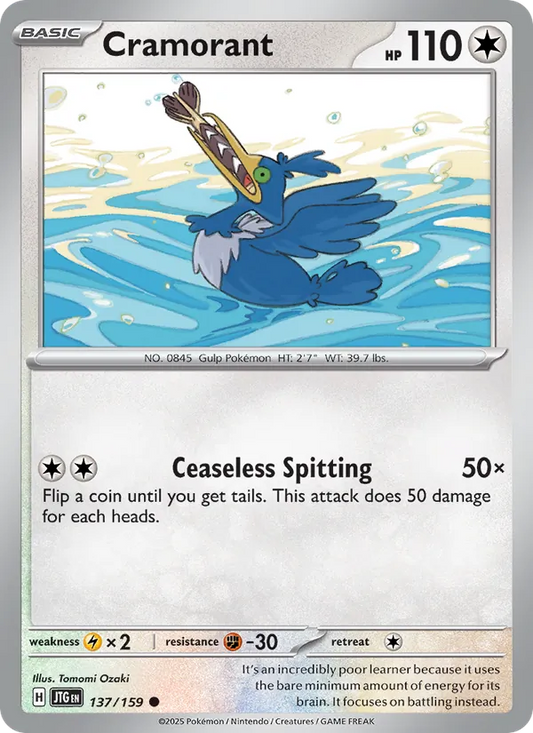 Cramorant 137/159  - Reverse Holofoil SV09 Journey Together - Common