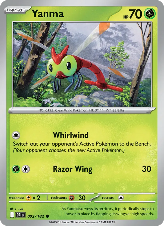 Yanma 002/182  - Reverse Holofoil SV10 Destined Rivals - Common