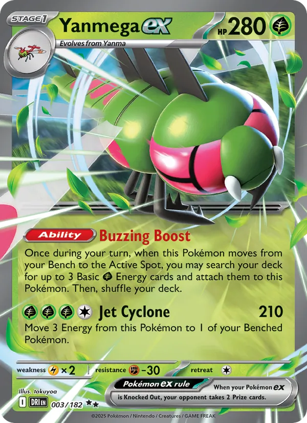 Yanmega ex 003/182  - Holofoil SV10 Destined Rivals - Double Rare