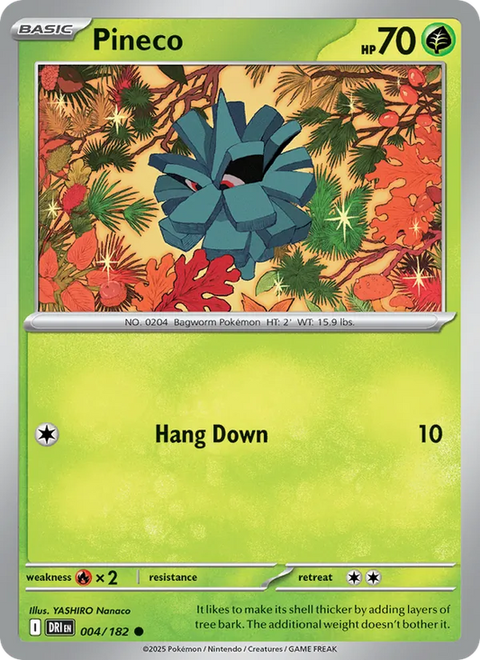 Pineco 004/182  - Reverse Holofoil SV10 Destined Rivals - Common