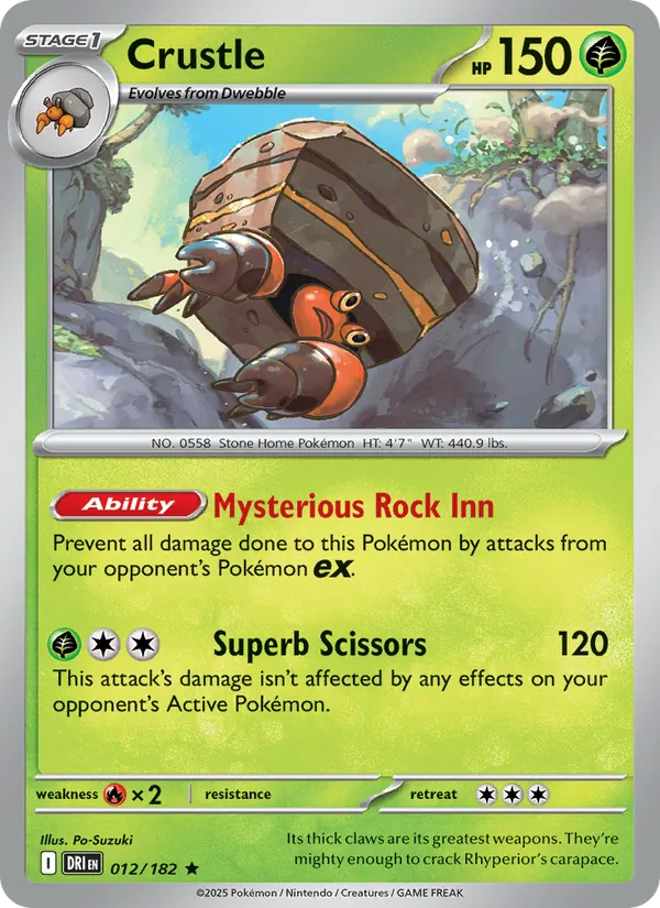 Crustle 012/182  - Holofoil SV10 Destined Rivals - Rare
