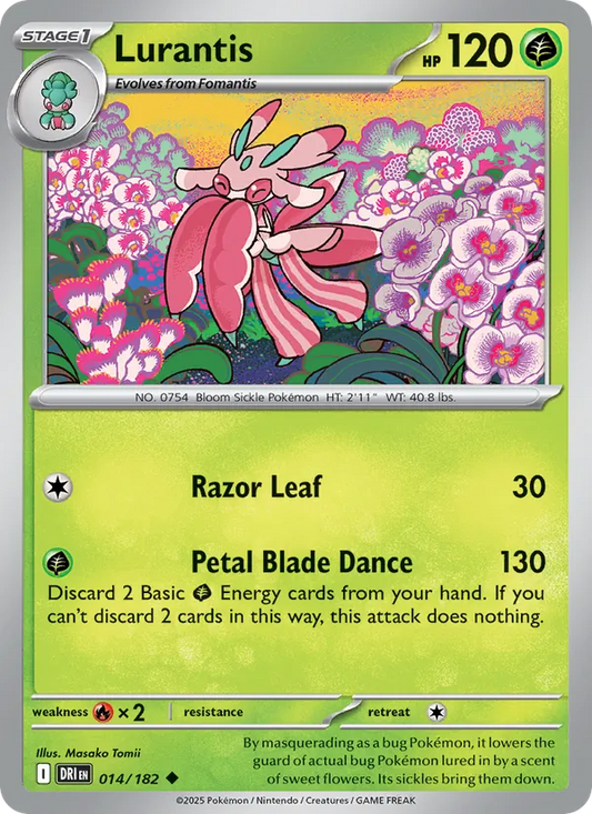 Lurantis 014/182  - Reverse Holofoil SV10 Destined Rivals - Uncommon