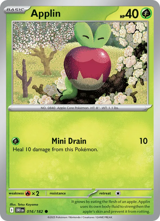 Applin 016/182  - Reverse Holofoil SV10 Destined Rivals - Common
