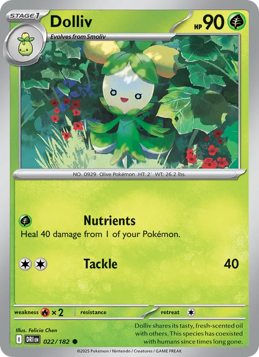Dolliv 022/182  - Reverse Holofoil SV10 Destined Rivals - Common