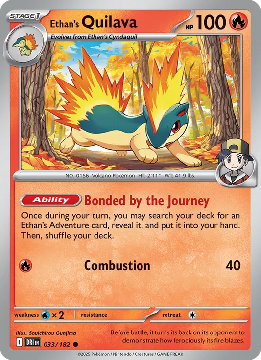 Ethan's Quilava 033/182  - Reverse Holofoil SV10 Destined Rivals - Common