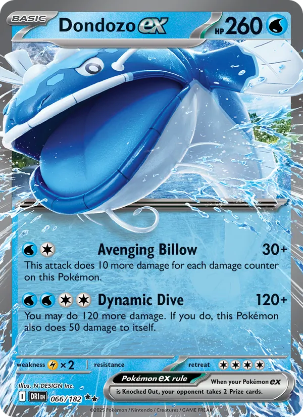 Dondozo ex 066/182  - Holofoil SV10 Destined Rivals - Double Rare