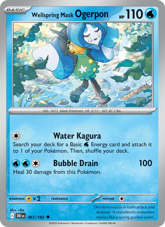 Wellspring Mask Ogerpon 067/182  - Reverse Holofoil SV10 Destined Rivals - Uncommon