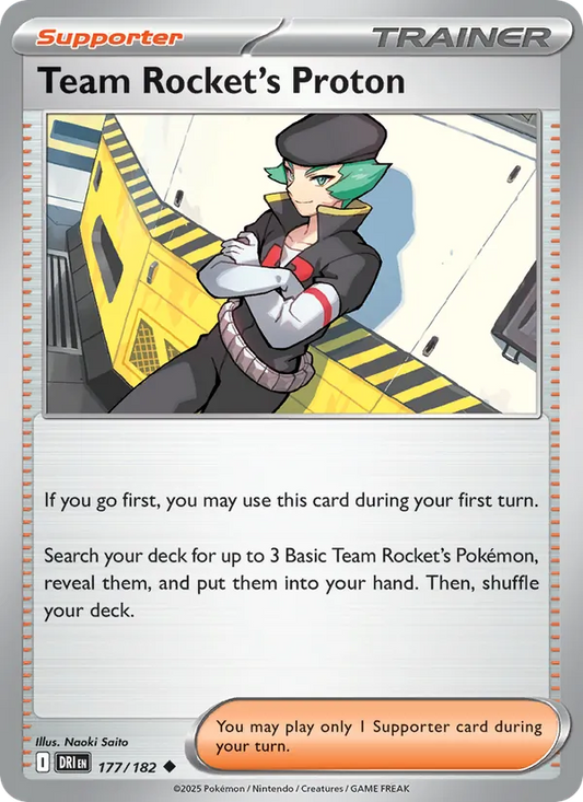 Team Rocket's Proton 177/182  - Reverse Holofoil SV10 Destined Rivals - Uncommon