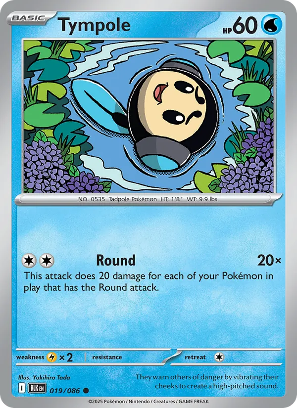 Tympole 019/086  - Reverse Holofoil SV Black Bolt - Common