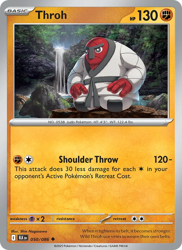 Throh 050/086  - Reverse Holofoil SV Black Bolt - Uncommon