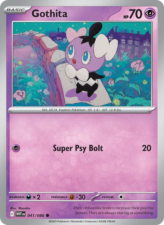 Gothita 041/086  - Reverse Holofoil SV White Flare - Common