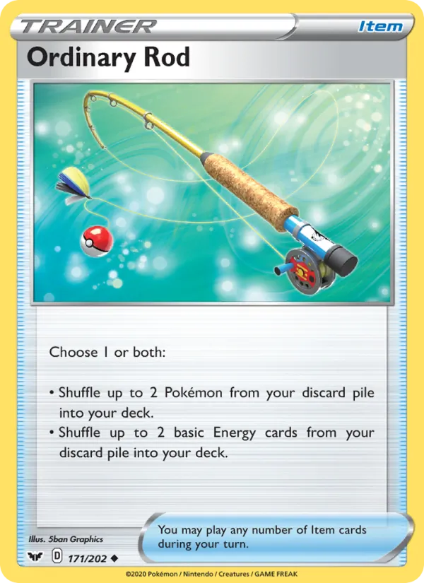 Ordinary Rod 171/202  - Reverse Holofoil SWSH01 Sword & Shield Base Set - Uncommon