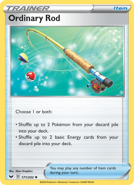 Ordinary Rod 171/202  - Reverse Holofoil SWSH01 Sword & Shield Base Set - Uncommon