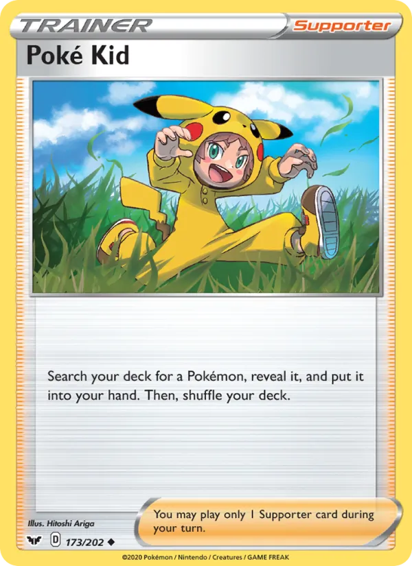 Poké Kid 173/202  - Reverse Holofoil SWSH01 Sword & Shield Base Set - Uncommon