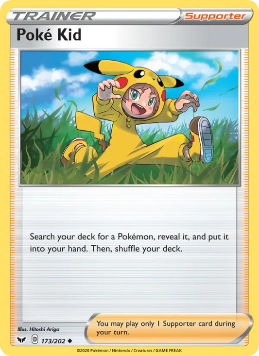 Poké Kid 173/202  - Reverse Holofoil SWSH01 Sword & Shield Base Set - Uncommon