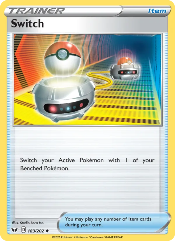 Switch 183/202  - Reverse Holofoil SWSH01 Sword & Shield Base Set - Uncommon
