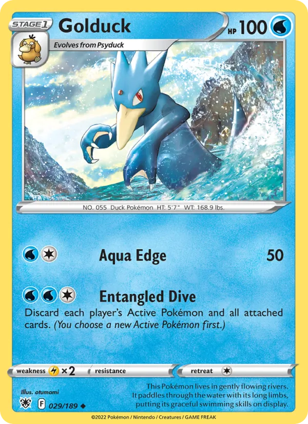 Golduck 029/189  - Reverse Holofoil SWSH10 Astral Radiance - Uncommon