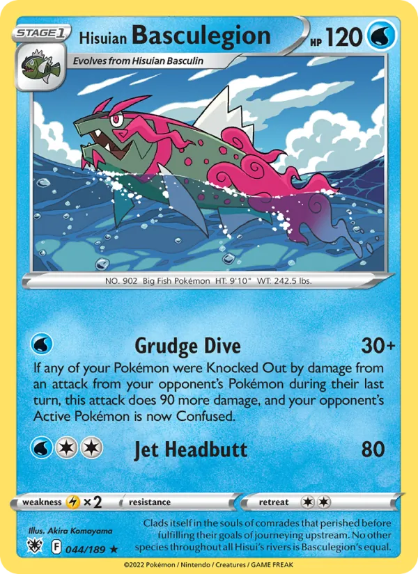 Hisuian Basculegion 044/189  - Reverse Holofoil SWSH10 Astral Radiance - Rare