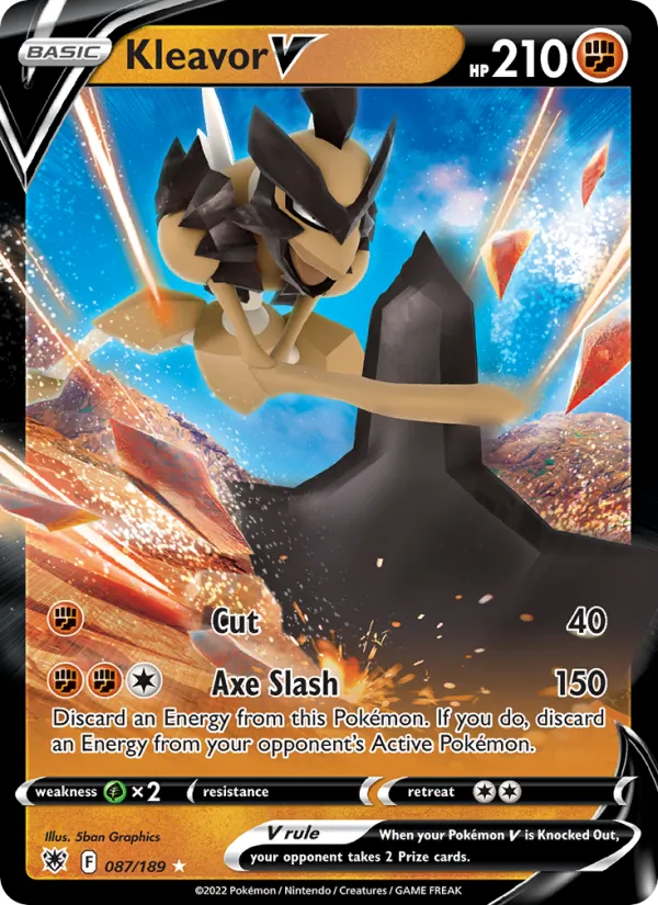 Kleavor V 087/189  - Holofoil SWSH10 Astral Radiance - Holo Rare V