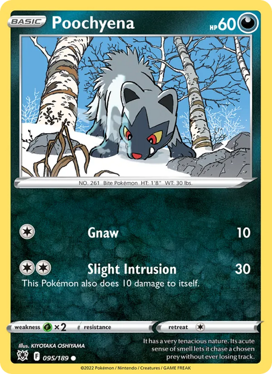 Poochyena 095/189  - Reverse Holofoil SWSH10 Astral Radiance - Common